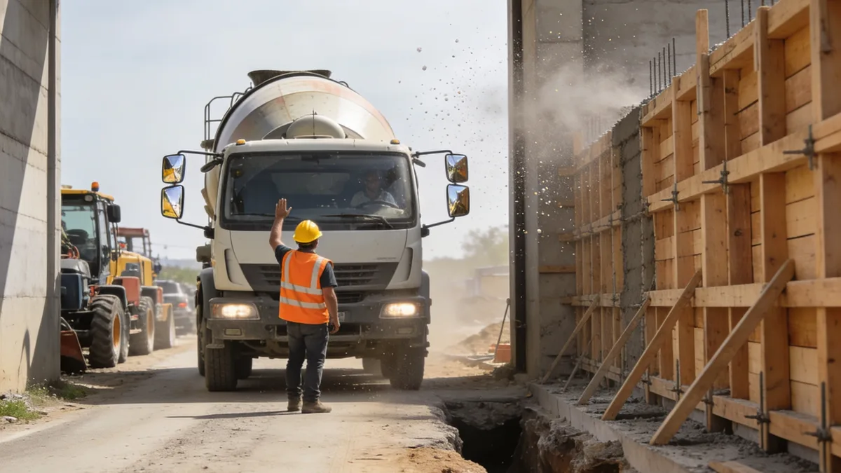 Copertina: Getto in cantiere: accesso mezzi, tempi e preparazione